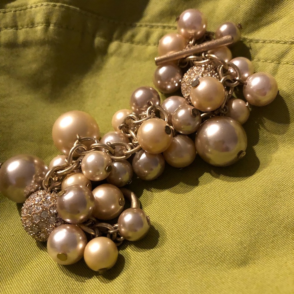 NWOT Carolee Large Champagne Toggle Bracelet - Picture 4 of 12